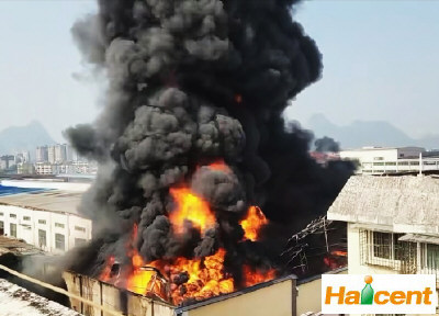 燕京啤酒漓泉公司突发火灾,浓烟滚滚!